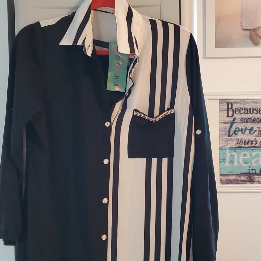 Dress black and white